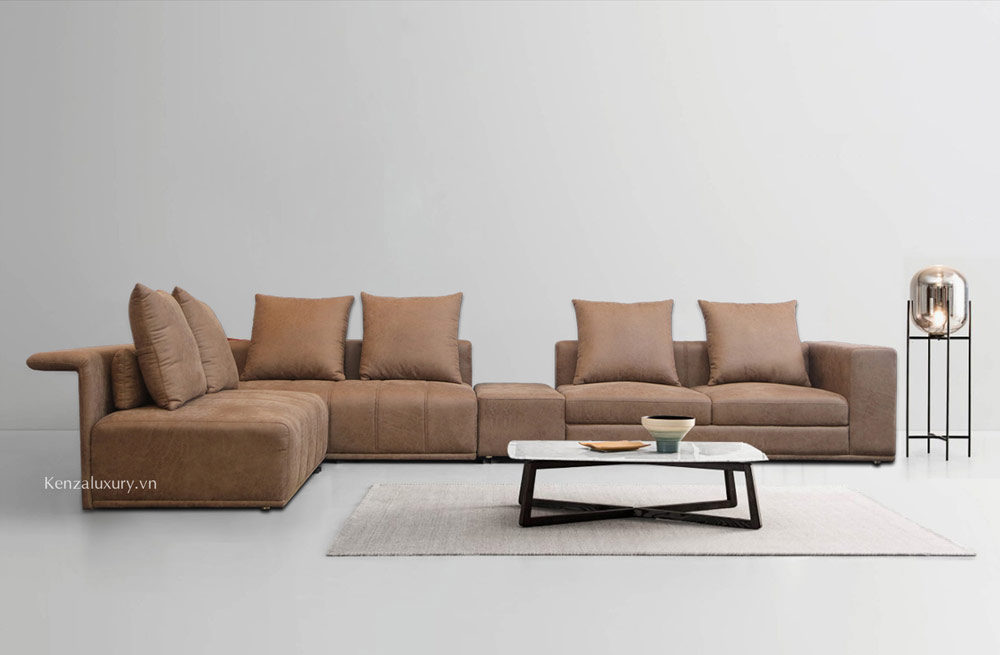 Ghế sofa đẹp với chất liệu da Carson độc quyền