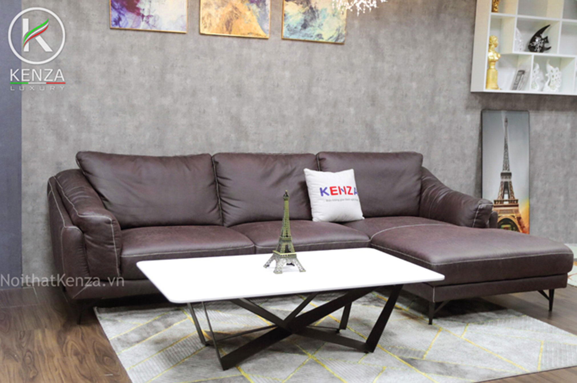 Mẫu sofa nhỏ gọn phù hợp với mọi không gian phòng khách của Kenza Luxury