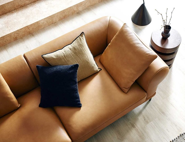 ELLEN - Sofa văng da 3 chỗ tựa liền hiện đại với chất liệu cao cấp