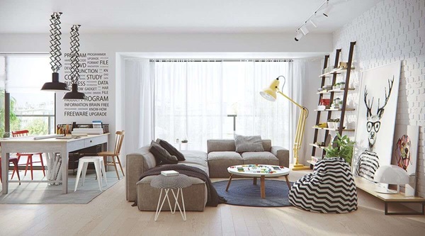 Sofa phong cách Bắc Âu với thiết kế đơn giản, tự nhiên và tạo cảm giác thoải mái
